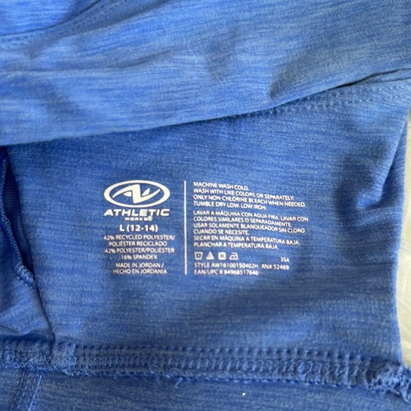 Blue Racerback Sports Bra with Keyhole Detail - Picture 3 of 3